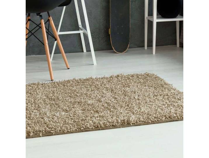 Tapis toucher laine extra-doux beige 133x190