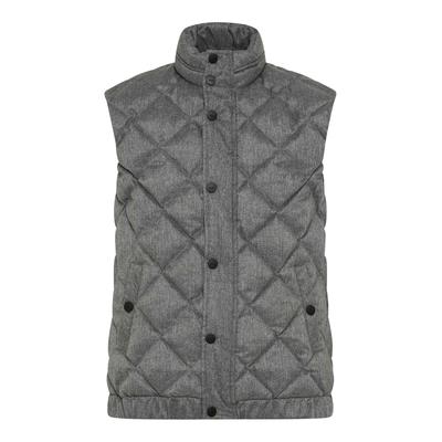 Steppweste BRAX "Style JACK", Herren, Gr. S, grau, Web, 100% Polyester, Westen Steppweste