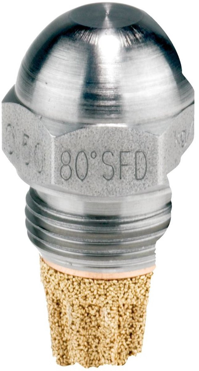 Danfoss Oliedop SFD 1,00 USgal/u, 60 graden, Stalen dop, 030F6020 en Belt injectiemondstuk voor Danfoss 1,00-60 sfd