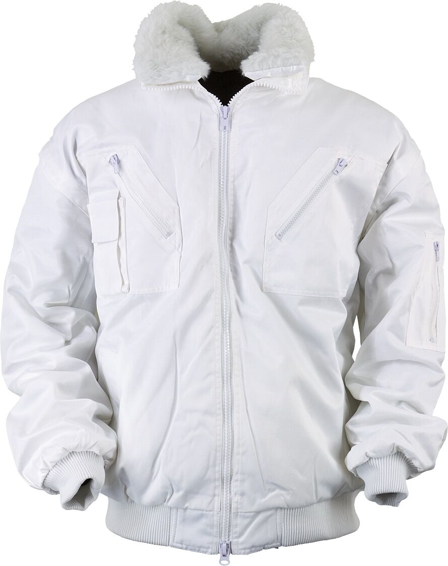 Arbeitsjacke CRAFTLAND "Piloten", Gr. 3XL, weiß, Obermaterial: 100% Polyester PES., Jacken Arbeitsjacke