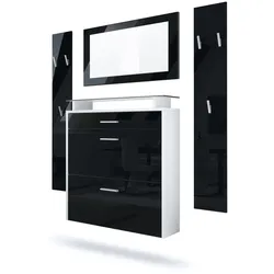 GARDEROBE Malea Front in Schwarz Hochglanz