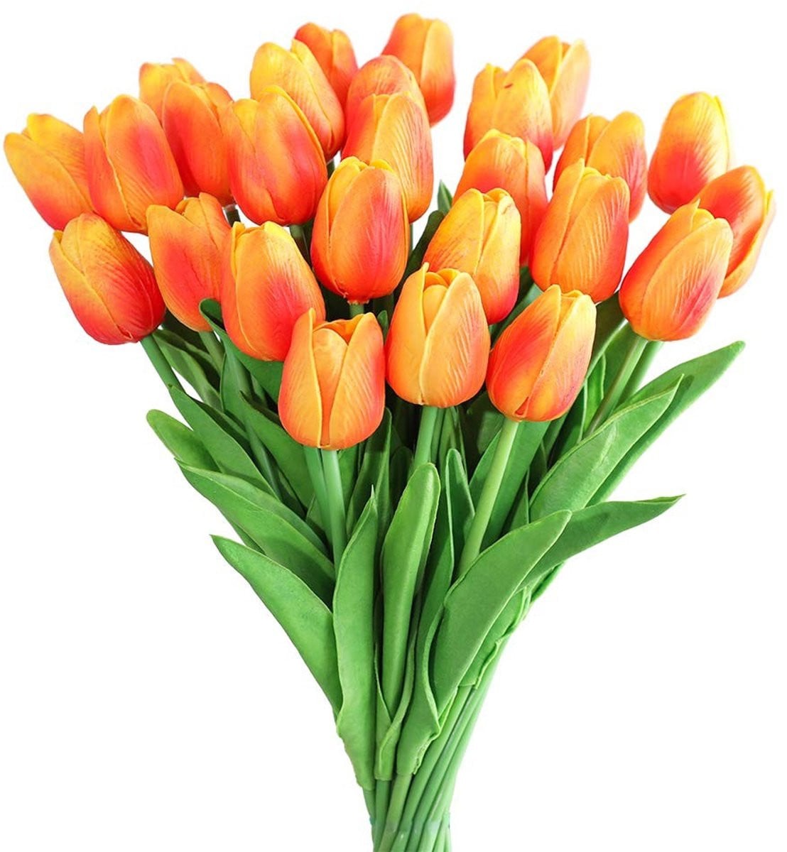 Dailygoods Kunstmatige Tulpen 30 Stuks - Real Touch Nep Tulpen Boeket voor Decoratie