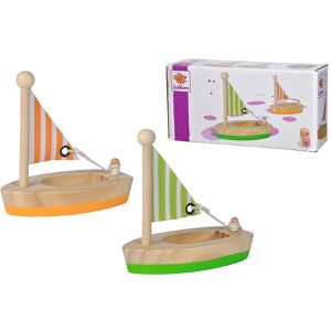 Eichhorn Spielzeugboot 100002650 Segelboot, aus Holz, 2 Stück