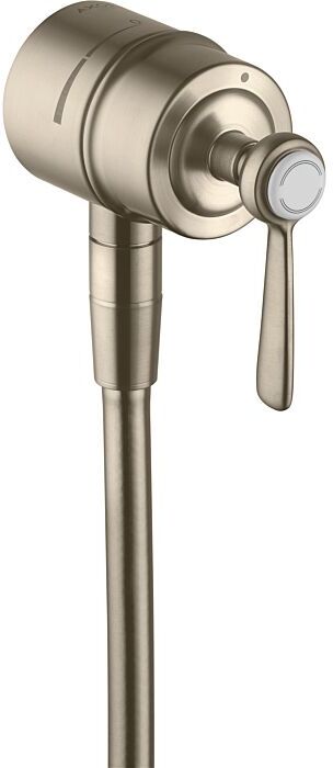 Hansgrohe Axor Montreux Absperrventil 16883820 mit Rückflussverhinderer, Hebelgriff, brushed Nickel