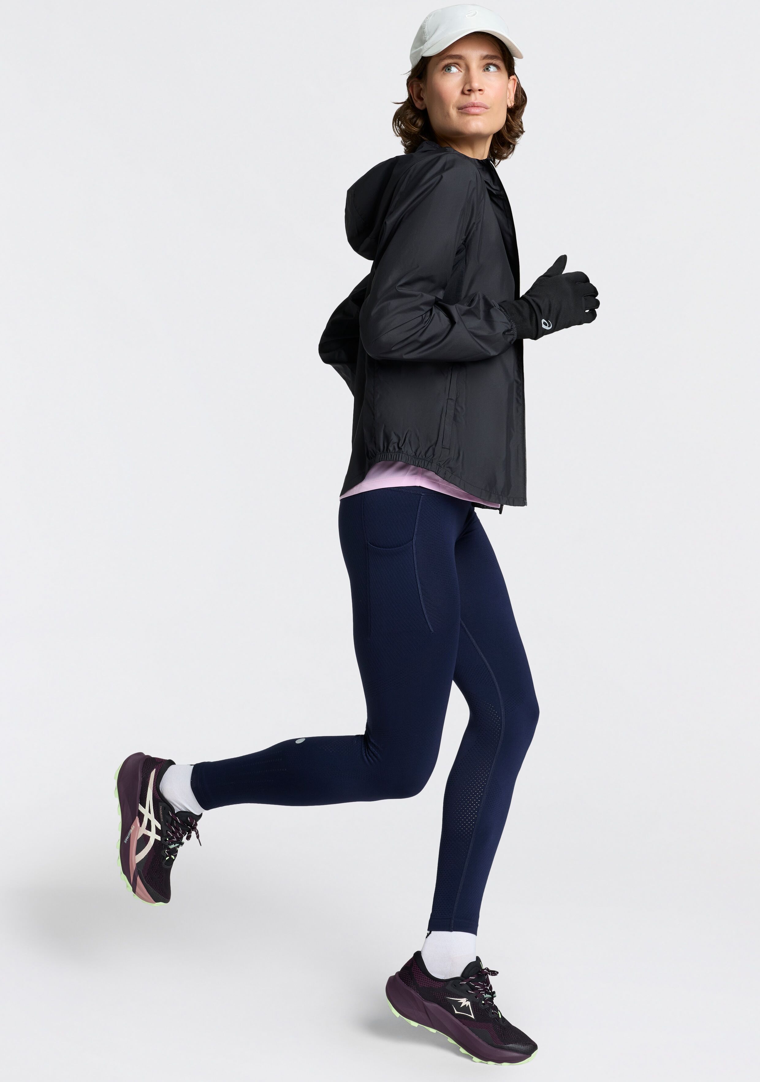 Lauftights ASICS "ROAD SEAMLESS TIGHT", Damen, Gr. XL, N-Gr, blau (midnight), Obermaterial: 94% Polyamid, 6% Elasthan, Hosen Lauftights, Atmungsaktiv, Nahtlose Verarbeitung, Drei integrierte Taschen midnight XL, N-Gr