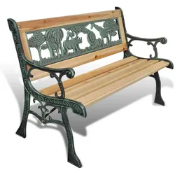 vidaXL Kinder-Gartenbank 84 cm Holz
