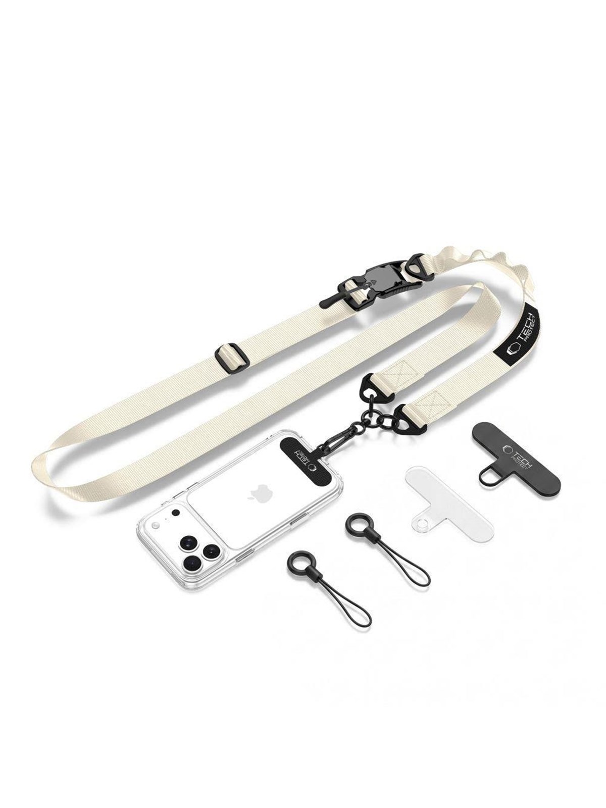 Tech-Protect C9S Rope Crossbody Phone Lanyard - Beige
