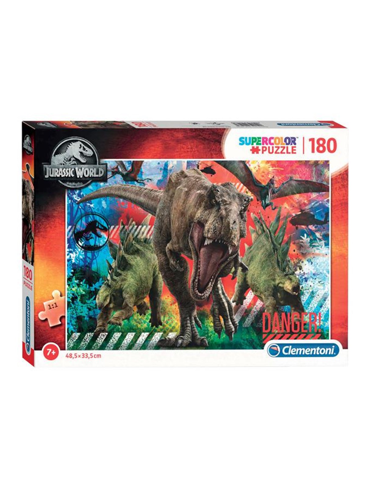 Clementoni Jigsaw Puzzle Super Color Jurassic World 180pcs. 2D Puzzles
