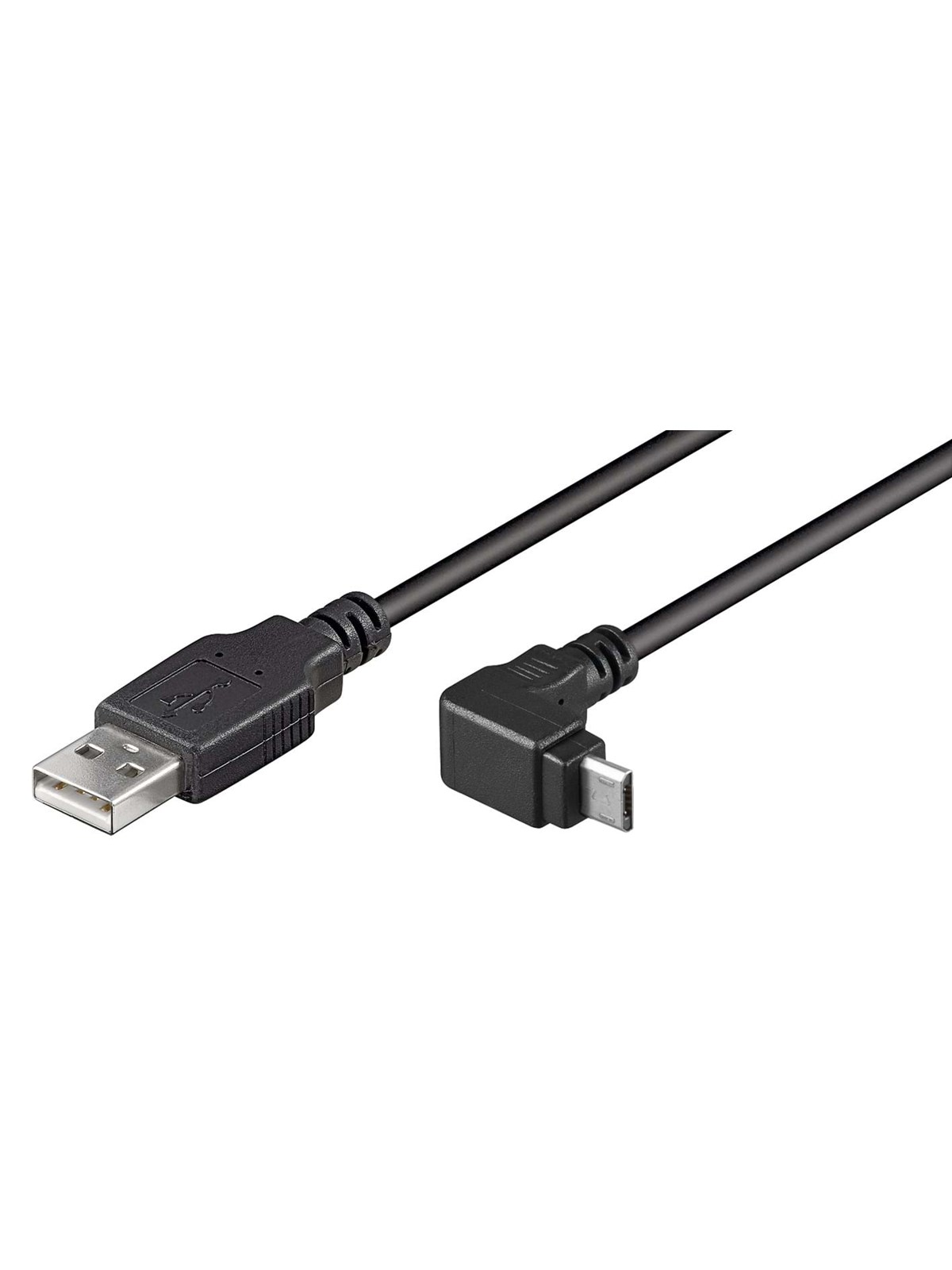 Pro USB- A Micro USB-B Angled - Black - 1.8m