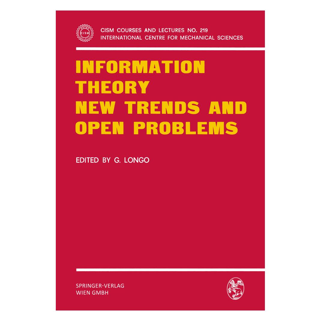 Springer Information Theory New Trends and Open Problems (Englisch, Softcover, G. Longo) (55616281)