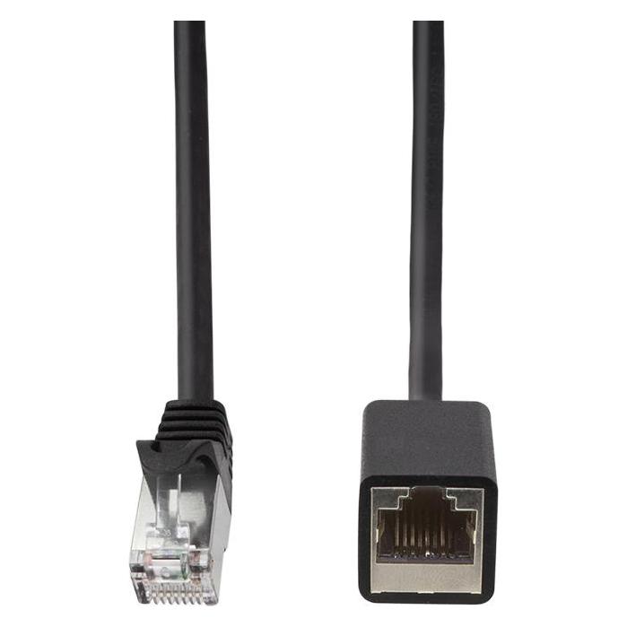 LogiLink Patchkabelverlängerung Premium, Kat.6A, 2,0 m schwarz, RJ45-Stecker (S/FTP, CAT6a, 2 m) (CQX053S)
