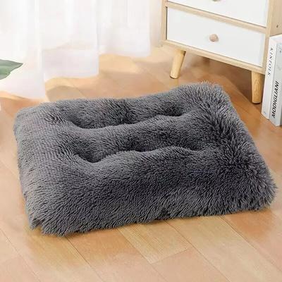 Pet Hub Plush Washable Large Dog Bed: Anti Anxiety, Warm Cushion Mat 2 60x40cm