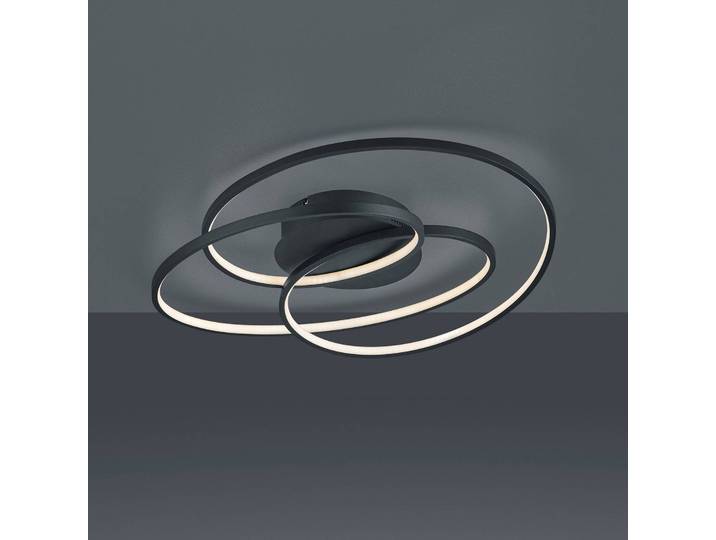 Trio Lighting LED Deckenleuchte Gale, dimmbar, schwarz, für Wohn- / Esszimmer, Metall, Modern