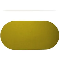 Stil Casa, Set aus 12 einfarbigen Tischläufern, genähtes laminiertes Polyurethan, 78xh. 38 cm, Dollar-Finish, ockergelb.