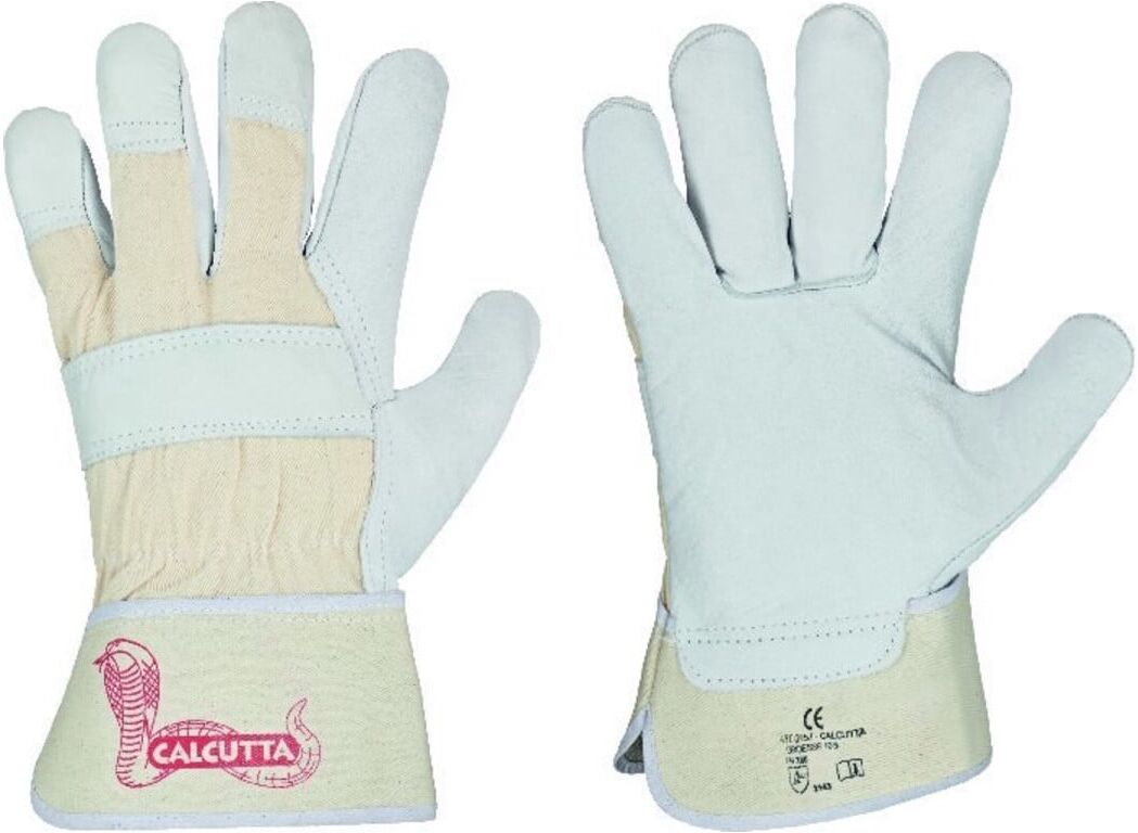 Handschuh CALCUTTA EN388 Gr.10,5 naturfarben Rindled.Doppelnaht gummierte Stulpe ; Feldtmann (0157-105)