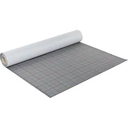 Rasterfolie mit Gewebebändchen silber/rot, VPE: 103m2