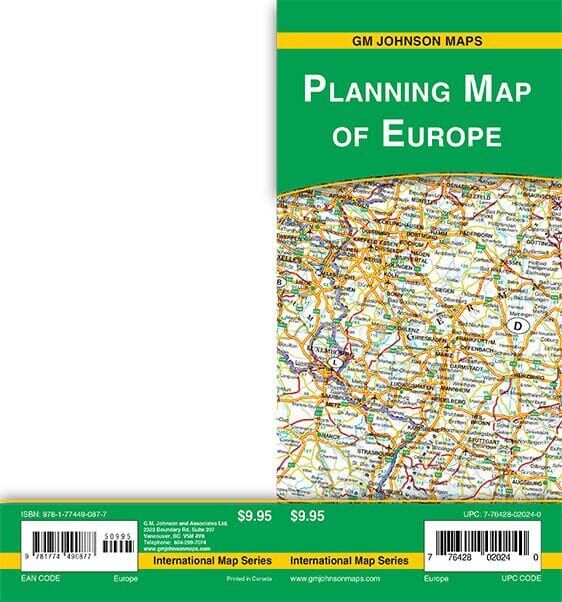 Carte de planification de l'Europe   GM Johnson