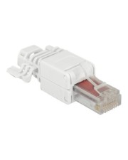 Delock RJ-45 Weiß Drahtverbinder Stecker Cat.6 UTP werkzeugfrei 2 Stück (86416)