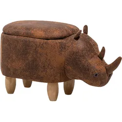 TIERHOCKER Hellbraun Rhino