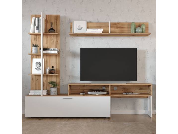 Ensemble Komodee MOLDE SET1 Chêne Wotan Blanc 37 x 205 x 174 cm