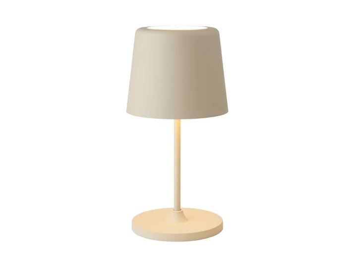 Lampe à poser LED rechargeable LUMEN, beige, 23 cm, IP44 - Halo Design - Salon / séjour - Moderne - Métal - À ampoule unique