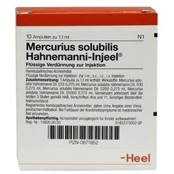 MERCURIUS SOLUBILIS INJEEL Hahnemanni Ampullen 10 St