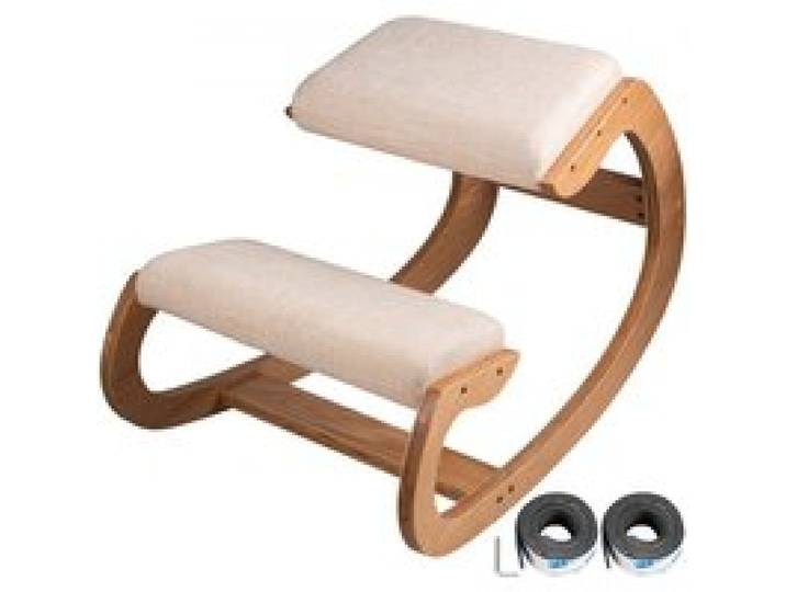 VEVOR ergonomischer Hocker Kniehocker mit Hüftpolster, Gesundheitsstuhl für Zuhause, Kniestuhl zur Verbesserung der Rückenschmerzen Nackenschmerzen Lindern & Körperhaltung (Weiße Eiche)