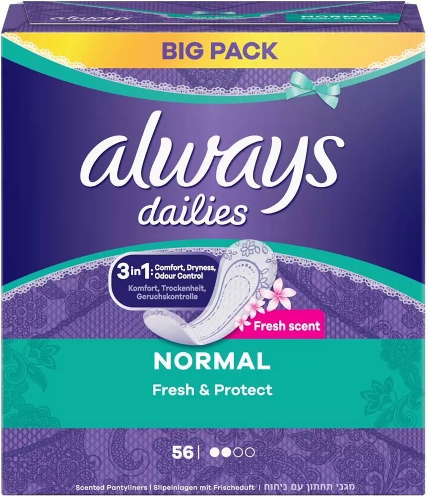 Always - Slipeinlage Fresh & Protect Normal Big Pack, Fresh&Protect Normal BigPack, 56STK