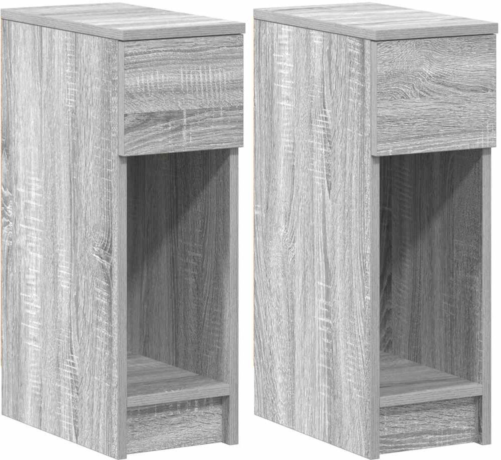 Alpen Home Cornelio 20cm W Manufactured Wood Bedside Table Grey/Sonoma 60cm H X 20cm W X 36cm D