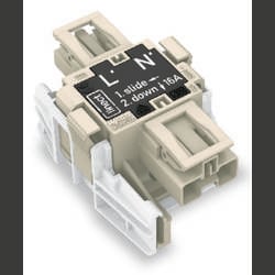 WAGO 770-7502 Netz-Adapter Netz-Stecker - Netz-Buchse Gesamtpolzahl: 2 Dunkelgrau 25 St. Package