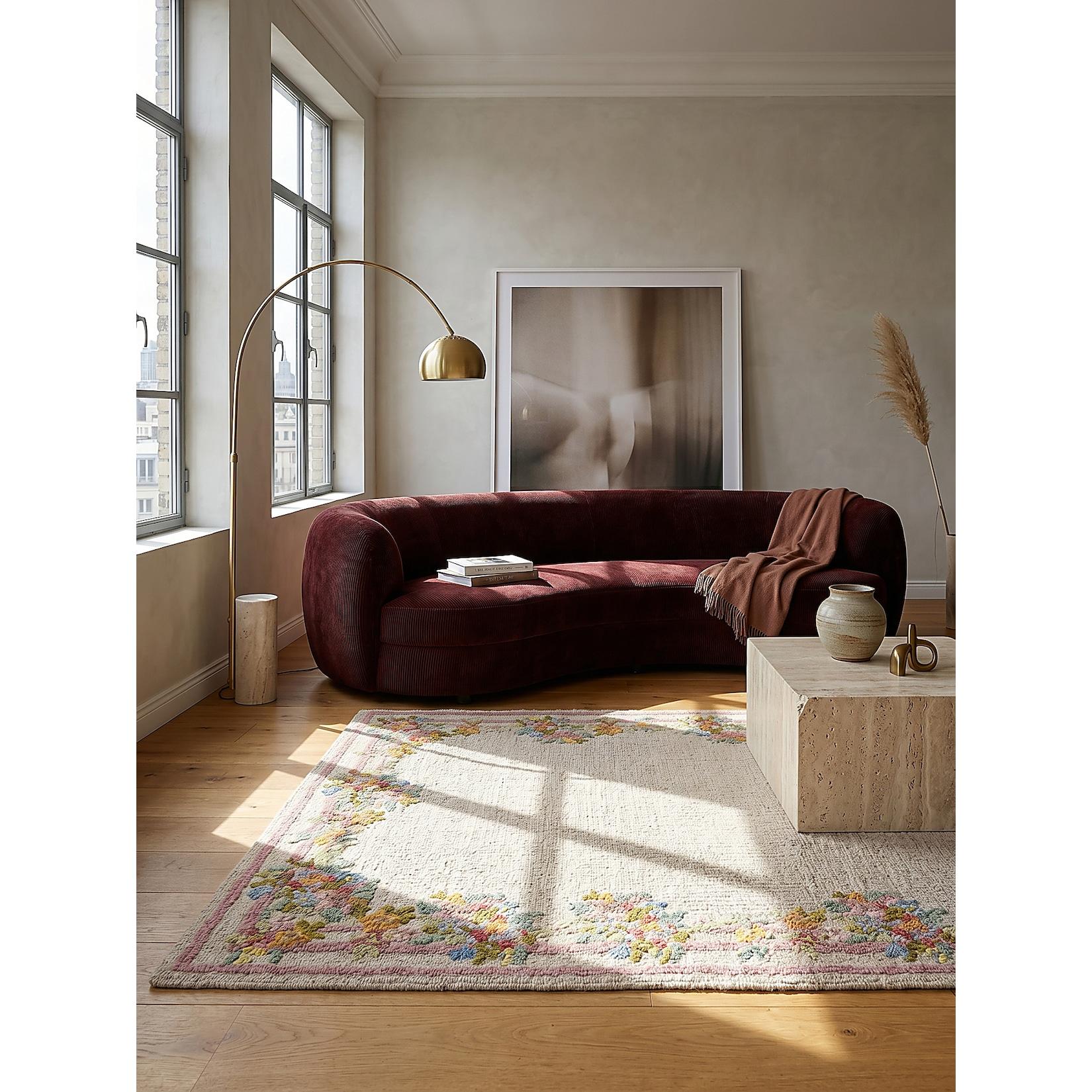 Wollteppich floral Bunt 160 x 230 cm - DAISY Kadima Design