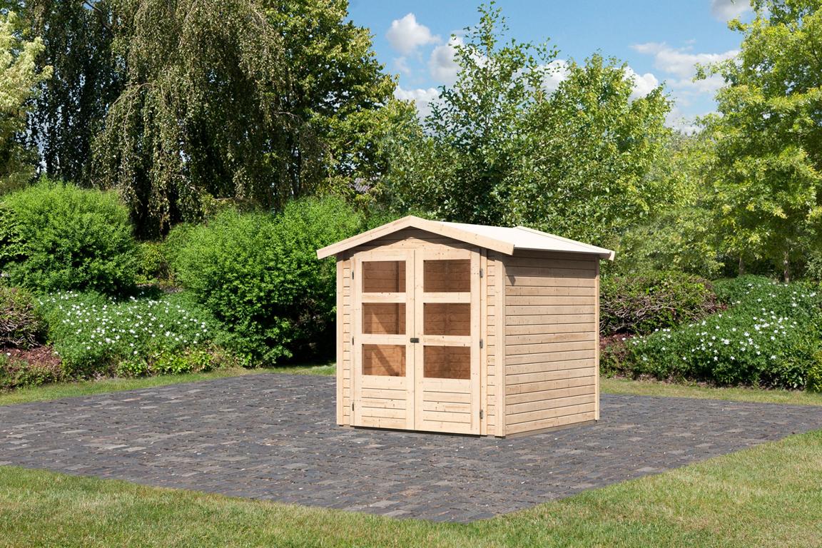 KARIBUHOLZT SH Amberg 2 natur 186x186x201 cm 08441793