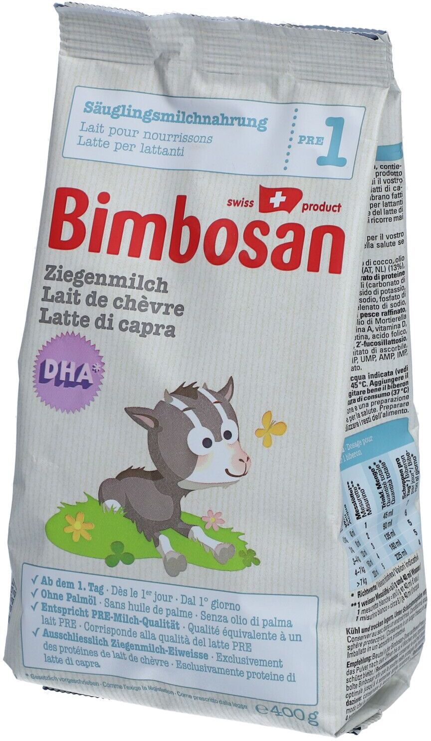 Bimbosan Premium Ziegenmilch 1 refill Btl 400 g Puder