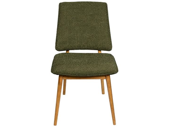 Carryhome Stuhl, Eiche, Olivgrün, Holz, Eiche, massiv, rund, 48x89.5x60 cm, Stoffauswahl, Esszimmer, Stühle, Esszimmerstühle, Vierfußstühle