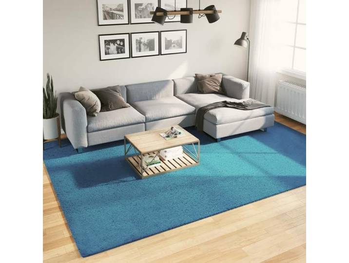 Tapis-Tapis de salon-Tapis Chambre OVIEDO à poils courts turquoise 240x340 cm 807430