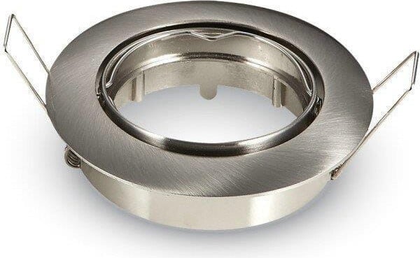 V-TAC GU10 LED-inbouwspots rond nikkel mat IP20