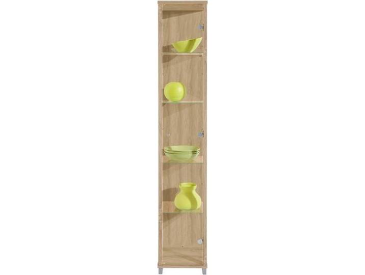 Vitrine, Höhe 172 cm braun 4 Glasböden