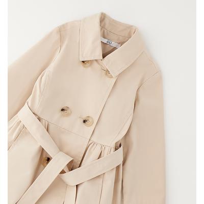 Trenchcoat IDO "BABY GIRL JACKET", Mädchen, Gr. 116, beige, 65% Polyester, 35% Baumwolle, Mäntel