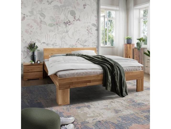 Massivholzbett Nivan Komfort Wildeiche Massivholz 160x200 cm höhenverstellbar
