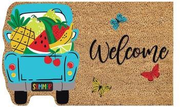 Evergreen 30 in. x 18 in. Fruity Truck Coir Mat