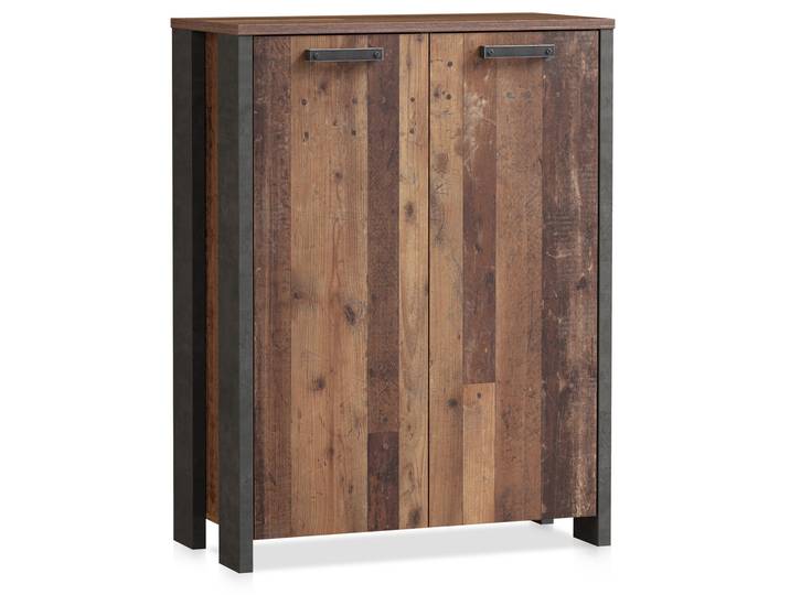 CASSIA Kommode 2 Türen, Material Dekorspanplatte, Old Wood