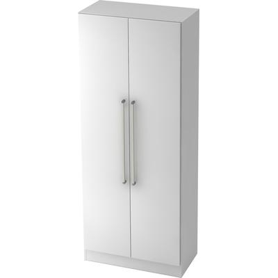 Hammerbacher Schrank Solid 5OH BxTxH 80x42x200,4cm Griff CE Weiß/Weiß