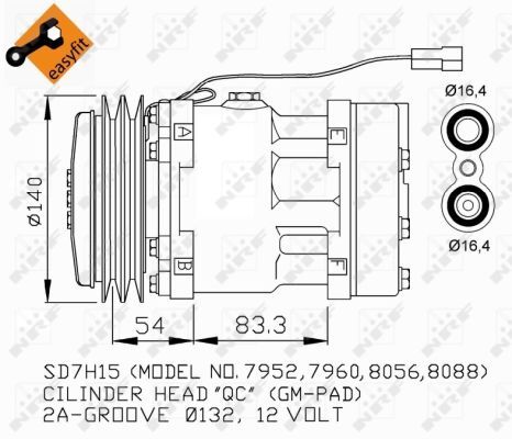 Nrf Kompressor, Klimaanlage 32274