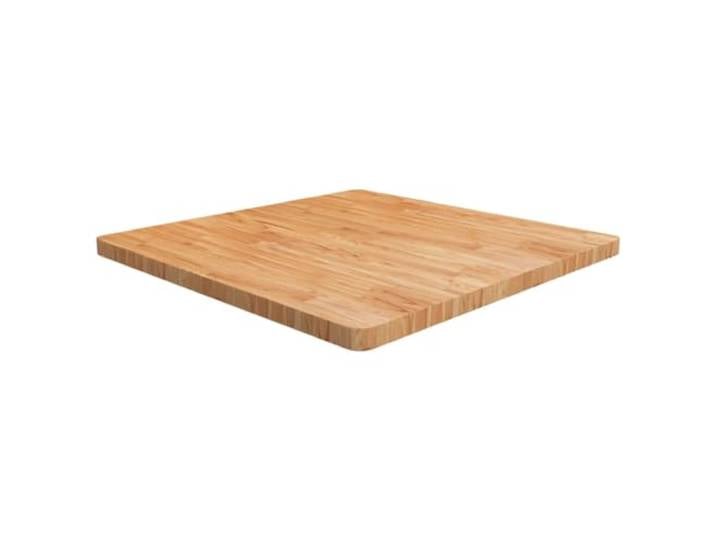PTUGUOF Tischplatte Quadratisch Hellbraun 90x90x4cm Behandelte Eiche Massivholz, Rustikales Design, Vielseitig Für Couchtisch, Bartisch, Konsolentisch, Sofort Einsatzbereit