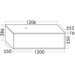 Burgbad Konsole +Waschtischunterschrank Uomo Preisgruppe 2 386x1206x553 Sandstein Solid Matt SHPJ121LF7462