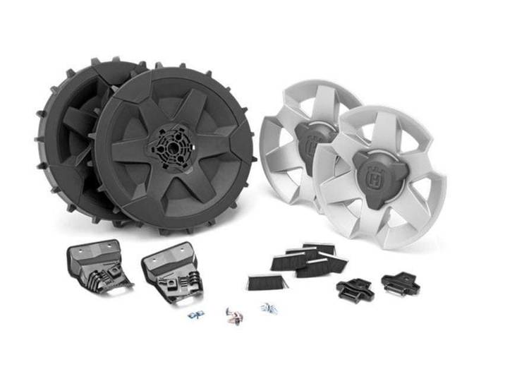 Mähroboter-Rad HUSQVARNA Automower 420 430X,440, 450X Hinterrad-Kit , schwarz-weiss (bunt), Räder, Mähroboter-Rad