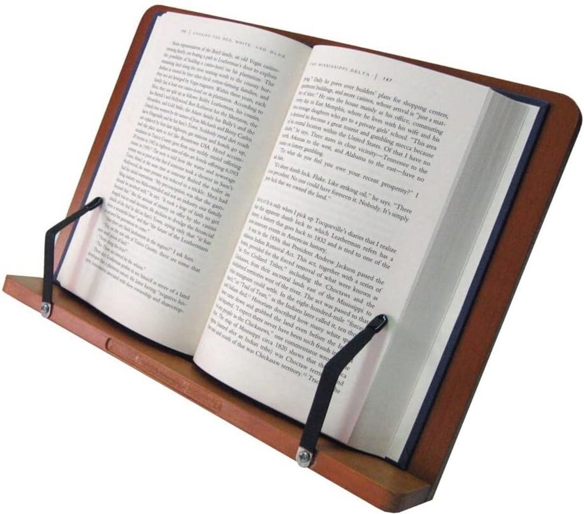 Ergonomische houten boekenstandaard met verstelbare leeshoek