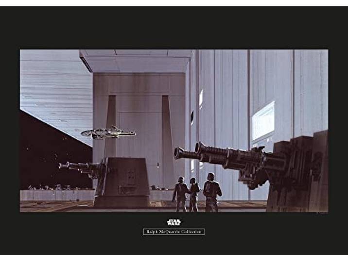 Komar Star Wars Classic RMQ Death Star Hangar – Taille : 70 x 50 cm Tableau mural (sans cadre)
