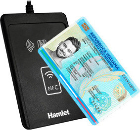 Hamlet HUSCR-CIEP Smartcard-lezer, USB 2.0, zwart