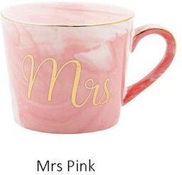 KitchenCuration Mr & Mrs Coffee Mugs Mrs Pink